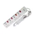SPEED MTS-B545 2 Pin Round 4 Port Power Strip